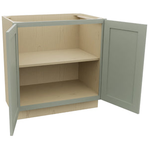 Fabuwood Galaxy Pistachio Green VB33FD Vanity Base Standard Cabinet, Open View