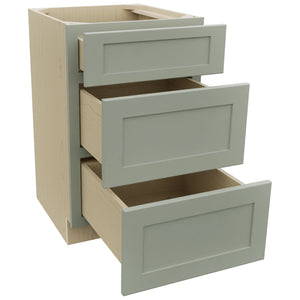 Fabuwood Galaxy Pistachio Green VDB21-34 Vanity Drawer Cabinet, Open View