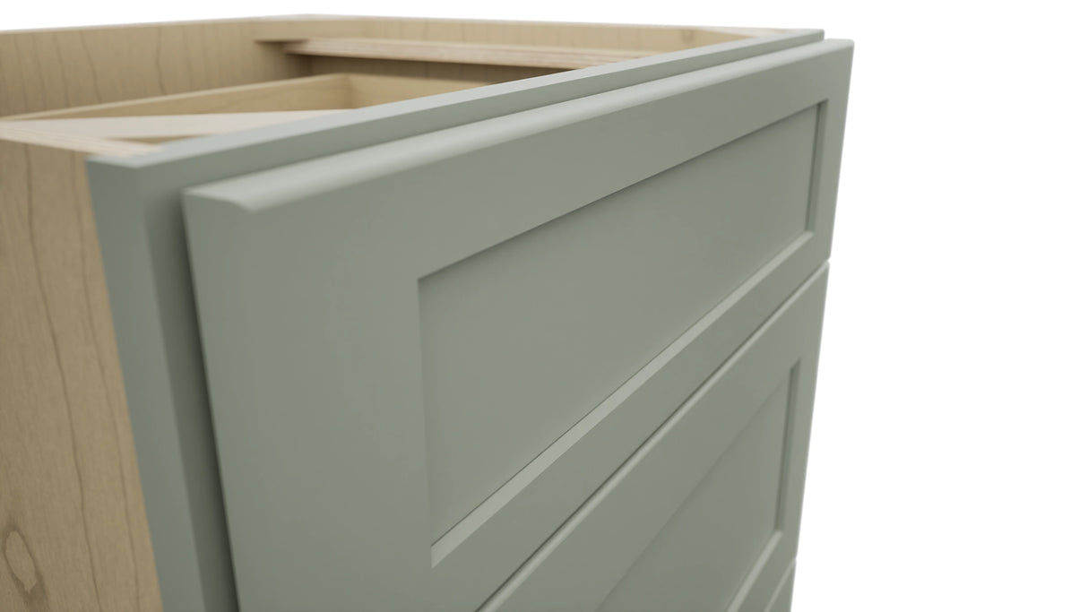 Fabuwood Galaxy Pistachio Green VDB24-34 Vanity Drawer Cabinet, Detail View