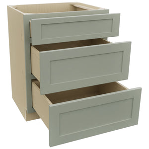 Fabuwood Galaxy Pistachio Green VDB27-34 Vanity Drawer Cabinet, Open View