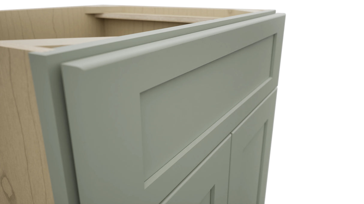 Fabuwood Galaxy Pistachio Green VSB24-34 Vanity Sink Cabinet, Detail View