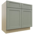 Fabuwood Galaxy Pistachio Green VSB36-34 Vanity Sink Cabinet, Front View