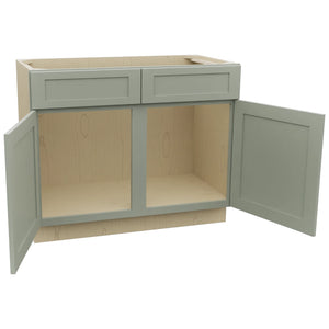 Fabuwood Galaxy Pistachio Green VSB42-34 Vanity Sink Cabinet, Open View