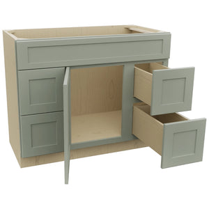 Fabuwood Galaxy Pistachio Green VSD30DL Vanity Combo Cabinet, Open View