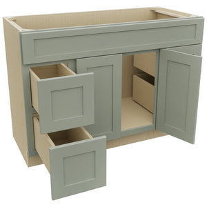Fabuwood Galaxy Pistachio Green VSD30DR Vanity Combo Cabinet, Open View