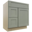 Fabuwood Galaxy Pistachio Green VSD36DL Vanity Combo Cabinet, Front View