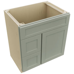 Fabuwood Galaxy Pistachio Green VSD36DL Vanity Combo Cabinet, Top View