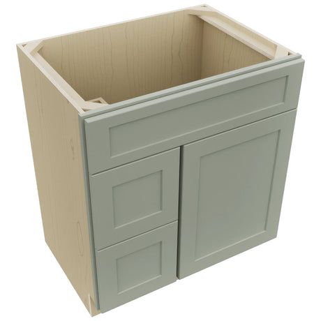 Fabuwood Galaxy Pistachio Green VSD36DL Vanity Combo Cabinet, Top View
