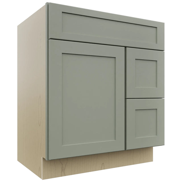 Fabuwood Galaxy Pistachio Green VSD36DR Vanity Combo Cabinet, Front View