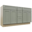 Fabuwood Galaxy Pistachio Green VSD60DOUBLE Vanity Combo Cabinet, Front View