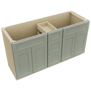 Fabuwood Galaxy Pistachio Green VSD60DOUBLE Vanity Combo Cabinet, Top View