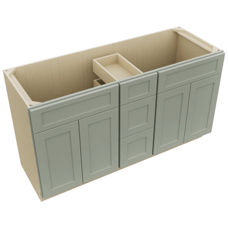 Fabuwood Galaxy Pistachio Green VSD60DOUBLE Vanity Combo Cabinet, Top View
