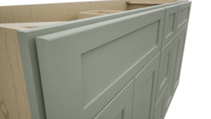 Fabuwood Galaxy Pistachio Green VSD60DOUBLE Vanity Combo Cabinet, Detail View