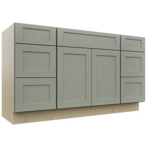 Fabuwood Galaxy Pistachio Green VSD60SINGLE Vanity Combo Cabinet, Front View