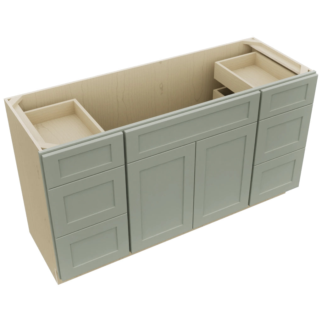Fabuwood Galaxy Pistachio Green VSD60SINGLE Vanity Combo Cabinet, Top View
