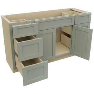Fabuwood Galaxy Pistachio Green VSD60SINGLE Vanity Combo Cabinet, Open View