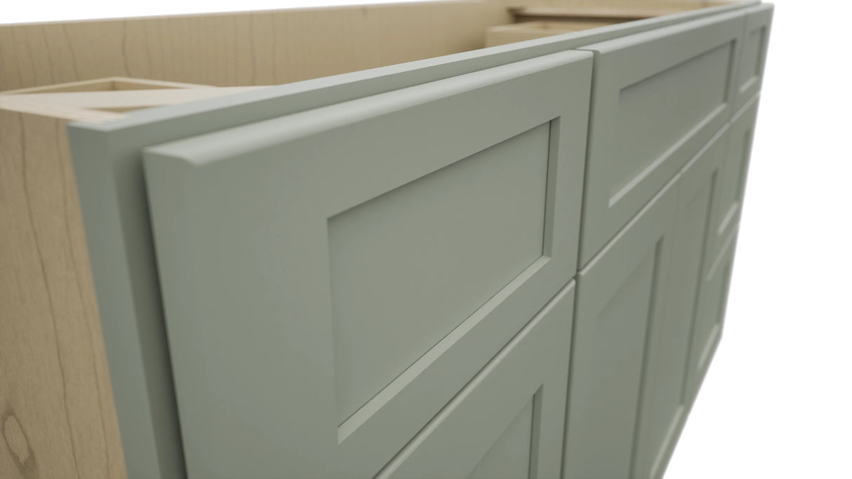 Fabuwood Galaxy Pistachio Green VSD60SINGLE Vanity Combo Cabinet, Detail View