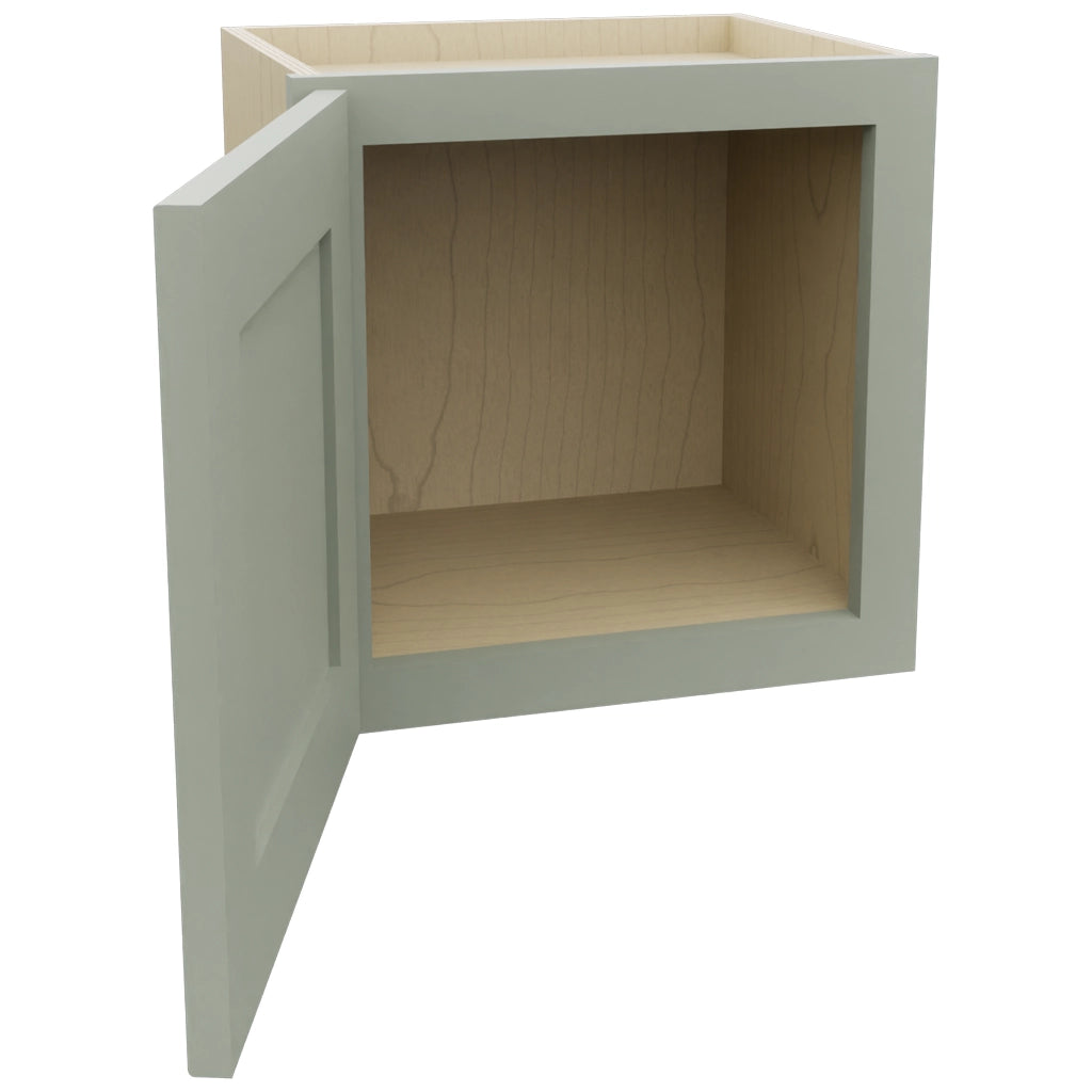 Fabuwood Galaxy Pistachio Green W1515 Wall Standard Cabinet, Open View