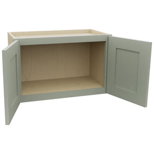 Fabuwood Galaxy Pistachio Green W2415 Wall Standard Cabinet, Open View