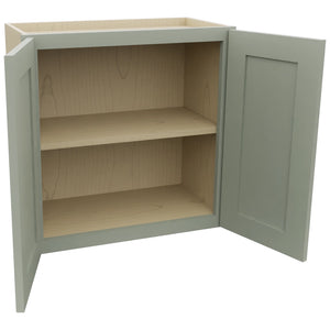 Fabuwood Galaxy Pistachio Green W2424 Wall Standard Cabinet, Open View