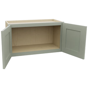 Fabuwood Galaxy Pistachio Green W2715 Wall Standard Cabinet, Open View
