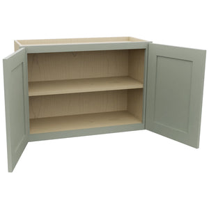 Fabuwood Galaxy Pistachio Green W3021 Wall Standard Cabinet, Open View