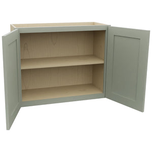 Fabuwood Galaxy Pistachio Green W3024 Wall Standard Cabinet, Open View