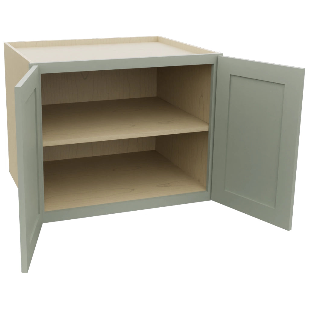 Fabuwood Galaxy Pistachio Green W302424 Wall Deep Cabinet, Open View