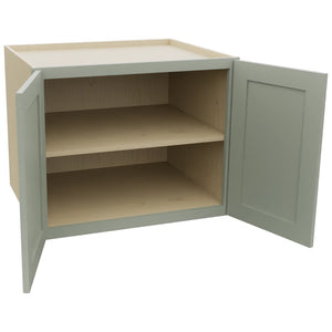 Fabuwood Galaxy Pistachio Green W302424 Wall Deep Cabinet, Open View