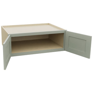 Fabuwood Galaxy Pistachio Green W331224 Wall Deep Cabinet, Open View