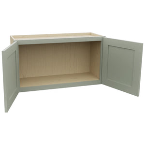 Fabuwood Galaxy Pistachio Green W3318 Wall Standard Cabinet, Open View