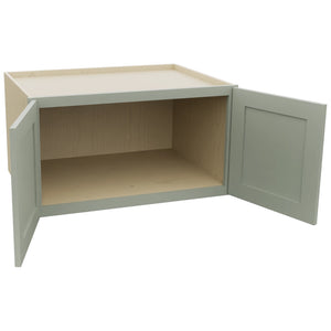 Fabuwood Galaxy Pistachio Green W331824 Wall Deep Cabinet, Open View