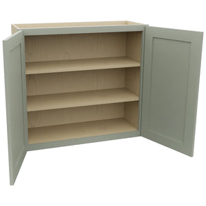 Fabuwood Galaxy Pistachio Green W3330 Wall Standard Cabinet, Open View