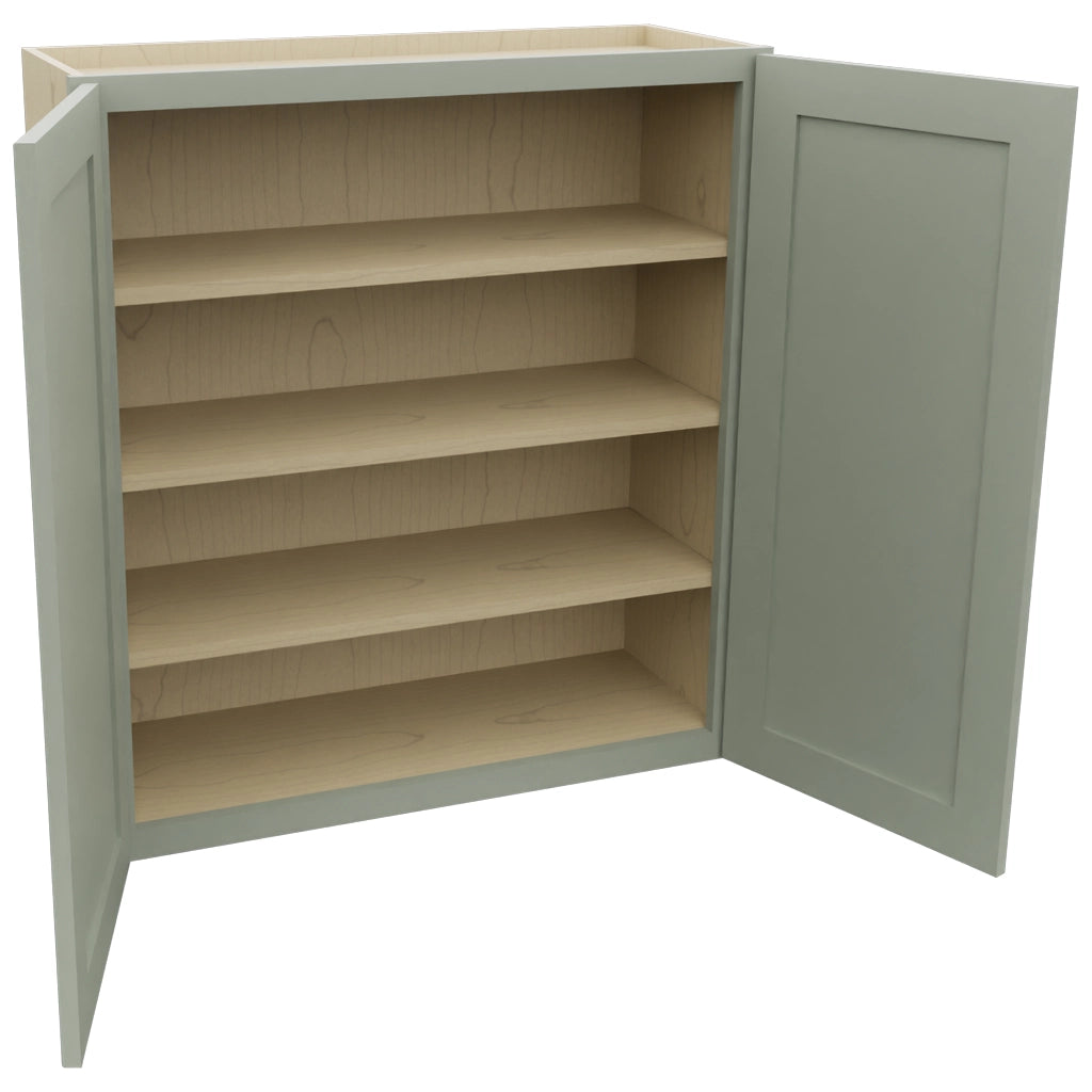 Fabuwood Galaxy Pistachio Green W3336 Wall Standard Cabinet, Open View