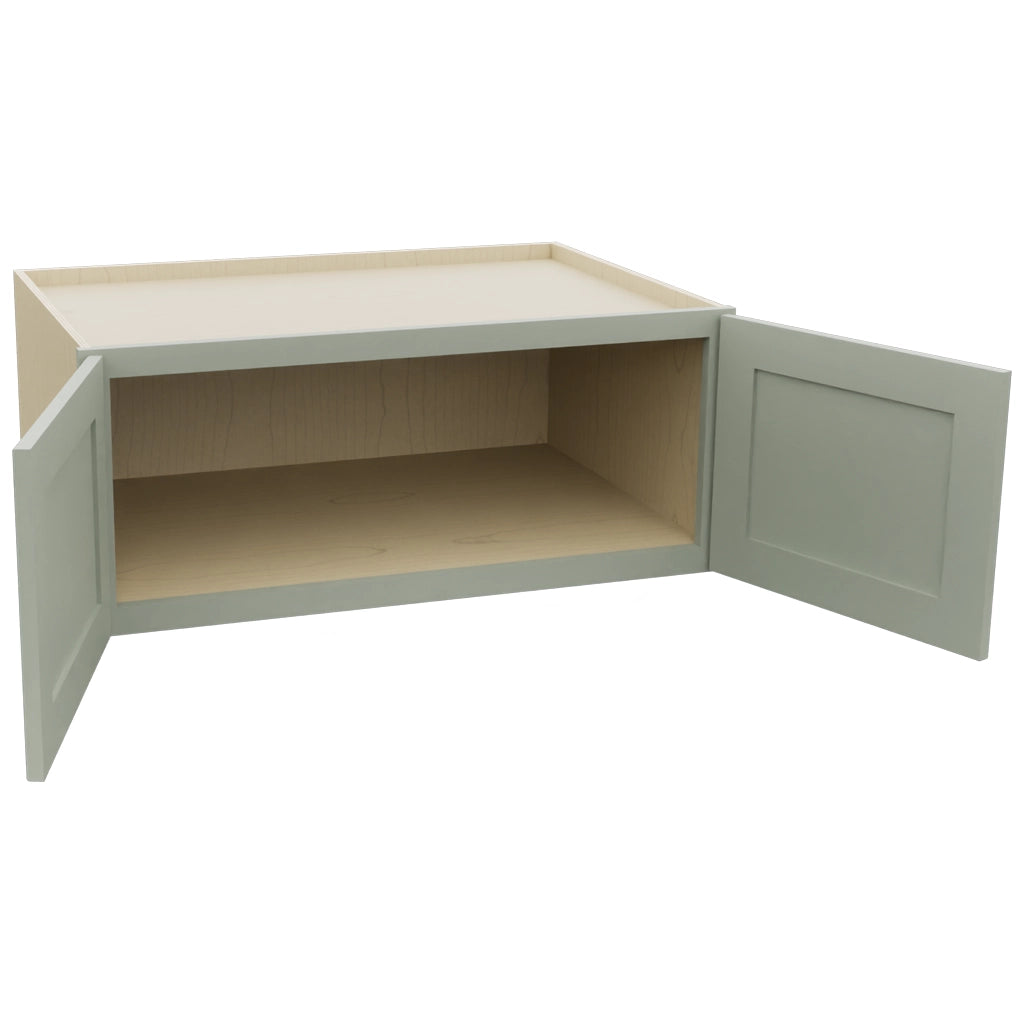Fabuwood Galaxy Pistachio Green W361524 Wall Deep Cabinet, Open View