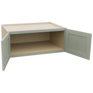 Fabuwood Galaxy Pistachio Green W361524 Wall Deep Cabinet, Open View