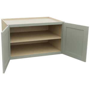 Fabuwood Galaxy Pistachio Green W362124 Wall Deep Cabinet, Open View