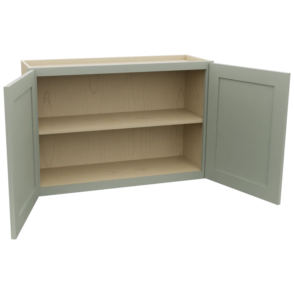 Fabuwood Galaxy Pistachio Green W3624 Wall Standard Cabinet, Open View