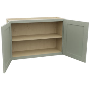 Fabuwood Galaxy Pistachio Green W3624 Wall Standard Cabinet, Open View