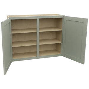 Fabuwood Galaxy Pistachio Green W3930 Wall Standard Cabinet, Open View