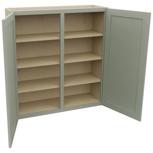 Fabuwood Galaxy Pistachio Green W3942 Wall Standard Cabinet, Open View