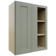 Fabuwood Galaxy Pistachio Green WBC2430 Wall Corner Blind Cabinet, Front View