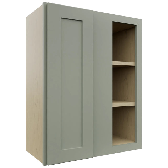 Fabuwood Galaxy Pistachio Green WBC2430 Wall Corner Blind Cabinet, Front View