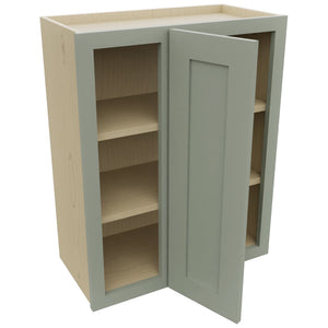 Fabuwood Galaxy Pistachio Green WBC2430 Wall Corner Blind Cabinet, Open View
