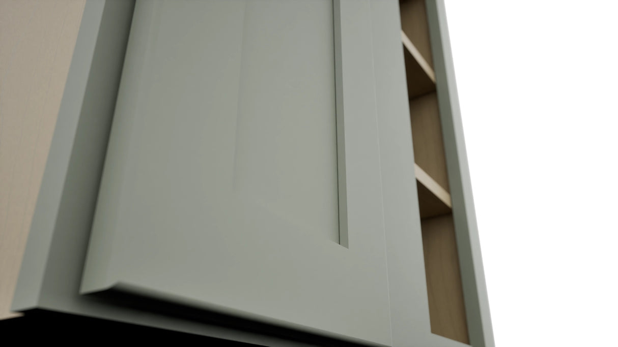 Fabuwood Galaxy Pistachio Green WBC2436 Wall Corner Blind Cabinet, Detail View