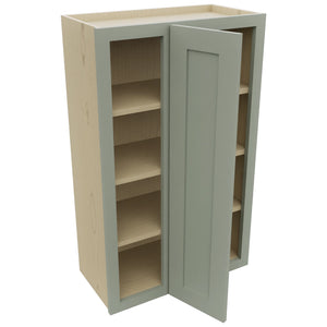 Fabuwood Galaxy Pistachio Green WBC2439 Wall Corner Blind Cabinet, Open View