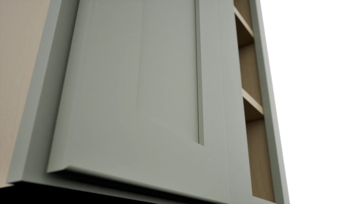 Fabuwood Galaxy Pistachio Green WBC2439 Wall Corner Blind Cabinet, Detail View