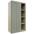 Fabuwood Galaxy Pistachio Green WBC2442 Wall Corner Blind Cabinet, Front View