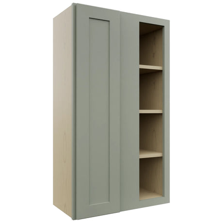 Fabuwood Galaxy Pistachio Green WBC2442 Wall Corner Blind Cabinet, Front View