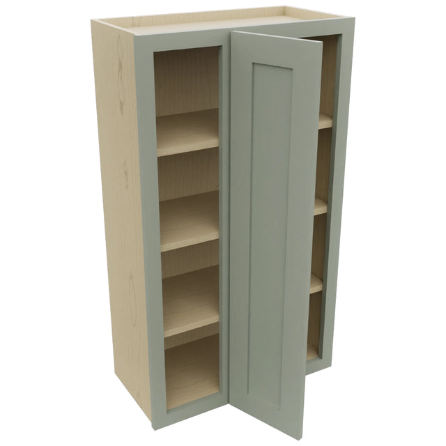 Fabuwood Galaxy Pistachio Green WBC2442 Wall Corner Blind Cabinet, Open View